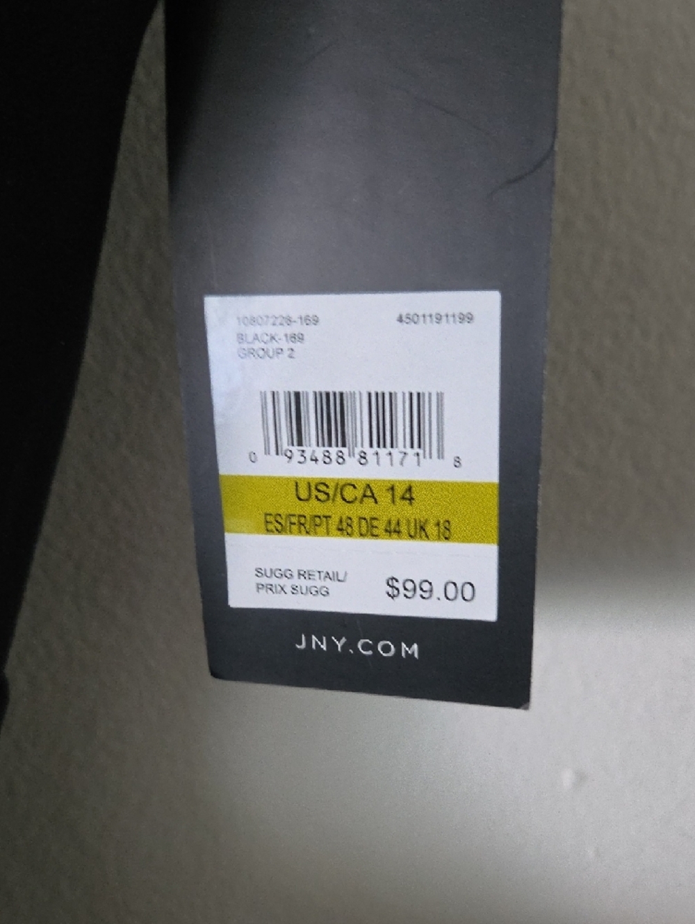 Jones New York Black Sleeveless Faux-Wrap Midi Dress with Side Knot - Picture 2 of 2